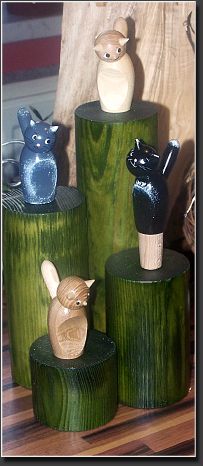 Neu Flaschenkatzen auf Dekosockel